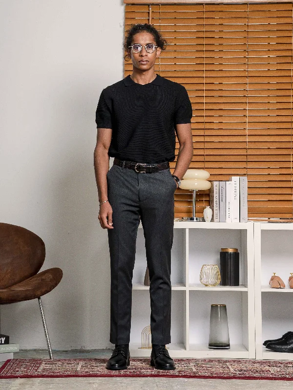 Super Sale Holme Knit Polo Tee - Black