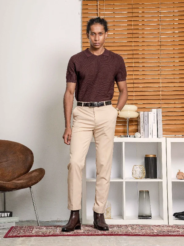 Low Prices Holme Knit Polo Tee - Mocha