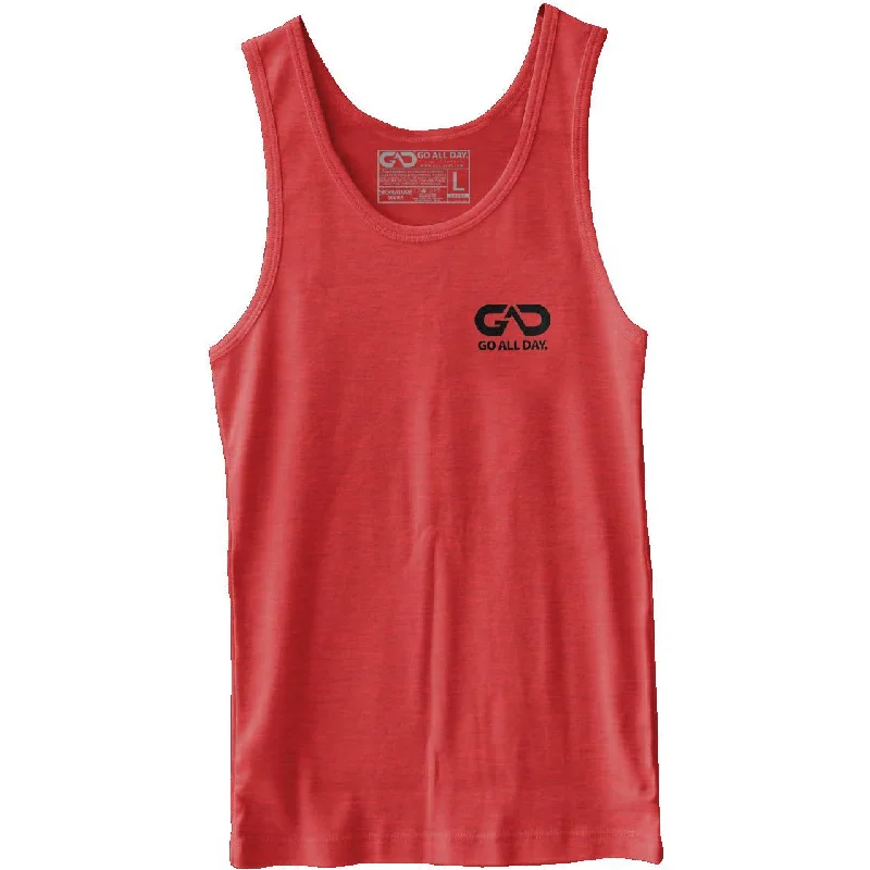 Great Deal GO ALL DAY® Unisex Tank (Heather Red) Small Logo