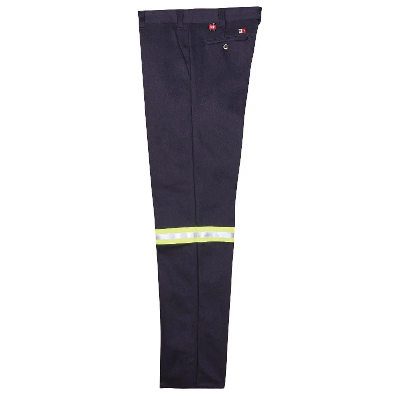 Big Bill FR 1435US9-NAY Navy Work Pants with Reflective Material