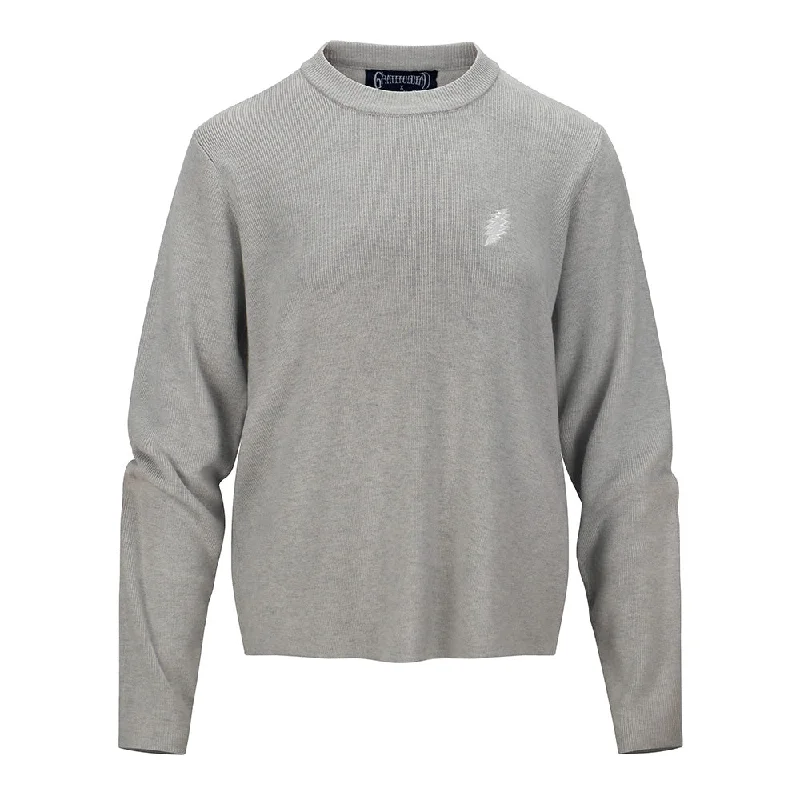 Must-Have Deals Grateful Dead | Women Crewneck Sweater | Grey White Bolt