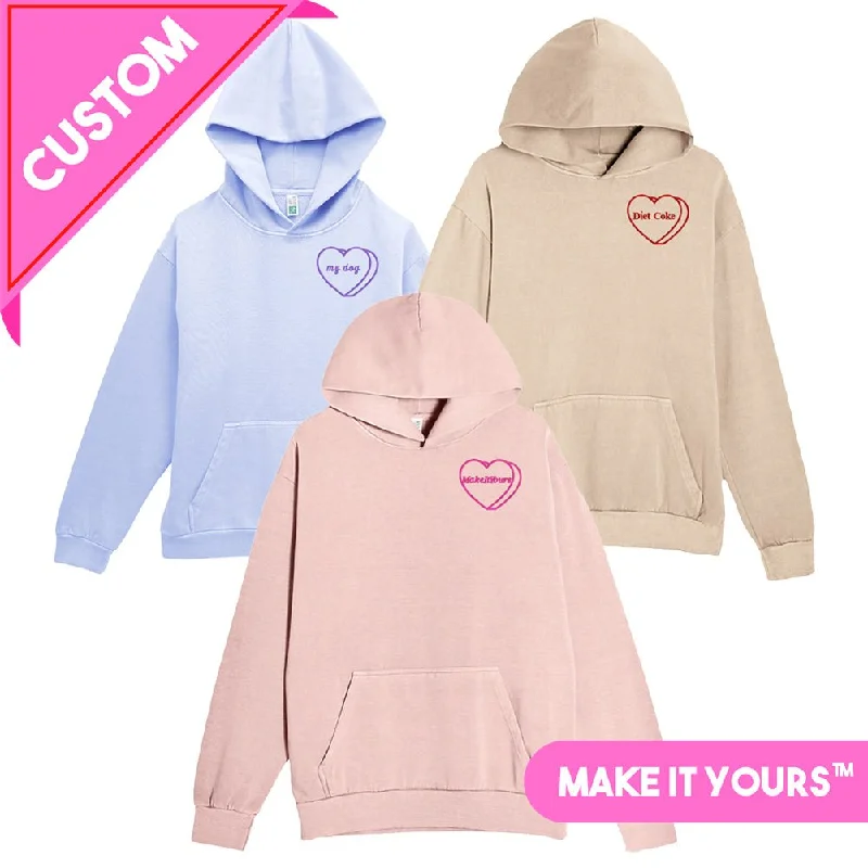 Today Only Make It Yours™ 'Candy Heart' Embroidered Stringless Hoodie