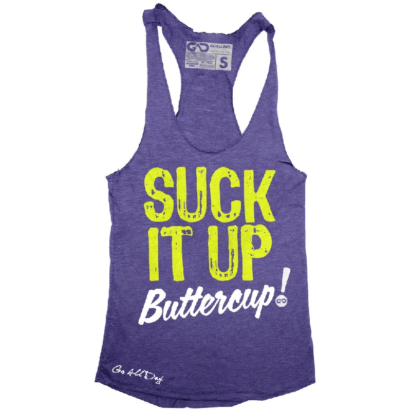 Lowest Rates "SUCK IT UP" Signature Series Racerback Tank (Purple)