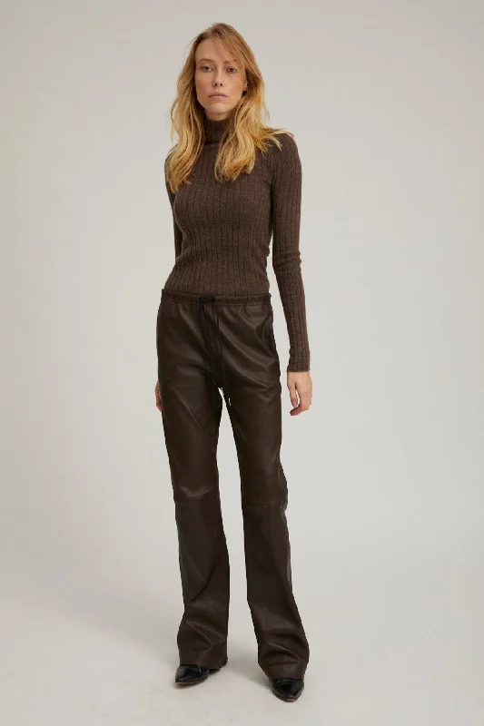 Massive Savings Americano Leather Straight Leg Pants