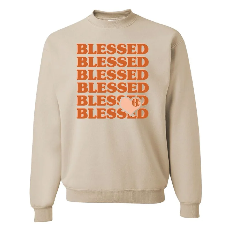 Sale Event Monogrammed 'Blessed' Crewneck Sweatshirt