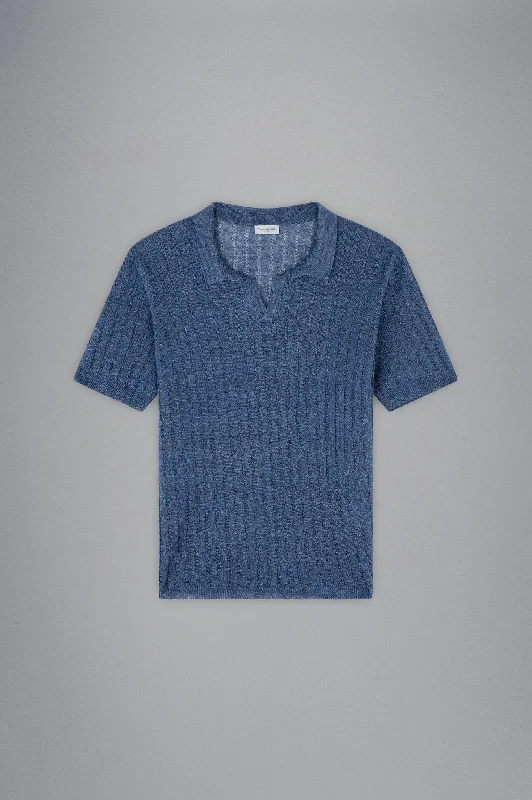 PAUL & SHARK Ribbed Knitskipper Polo INDIGO