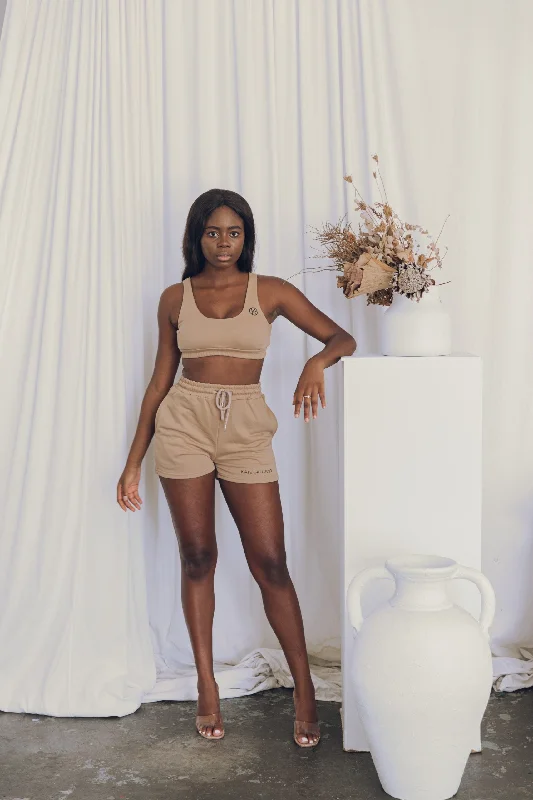 Price Meltdown KG Lounge Crop Top - Tan
