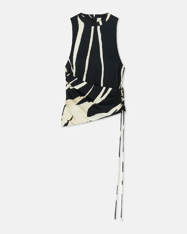Online Only Grady - Printed Georgette Top - Light Fringe