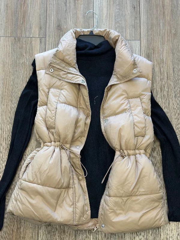 Limited Availability Beige Mid Length Puffer Vest