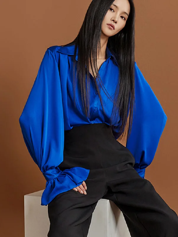 Today Only B2915 Satin Frill Blouse