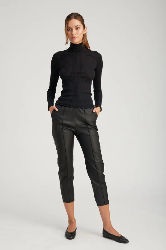 Bonus Offer Black Leather Joggers