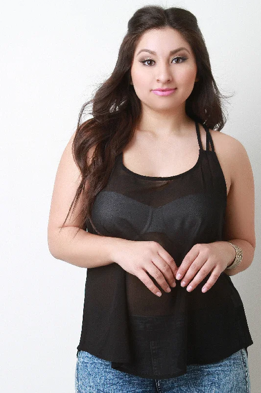 Weekend Savings Extravaganza Crochet Patch Cage Back Top