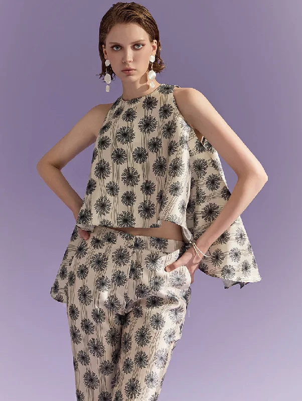 Super Sale B9163 Flower Printing Blouse