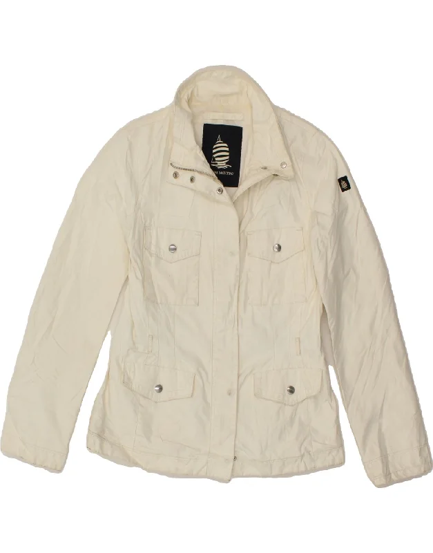 Quick Sale MARINA YACHTING Womens Utility Jacket IT 40 Small White Polyester
