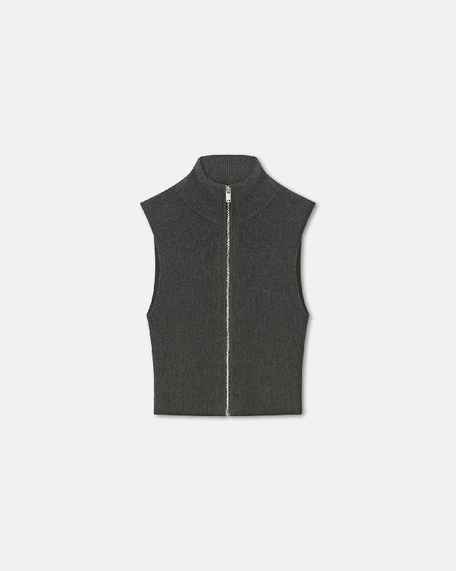 Weekend Deals That Sparkle Kella - Zip-Up Terry-Knit Top - Graphite
