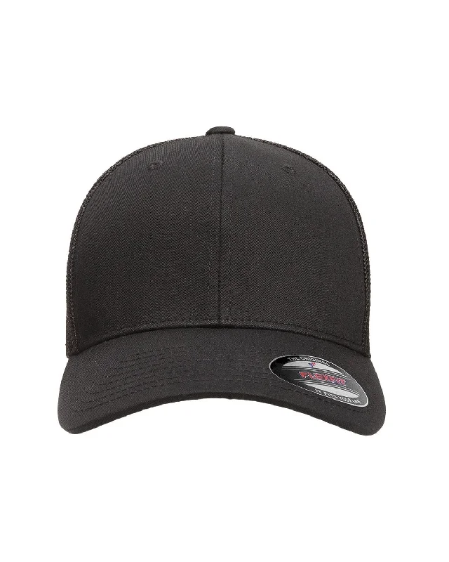 Yupoong Flexfit 6-Panel Trucker Cap | Black