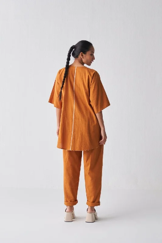 Weekend Offers That Amaze Dolman Sleeve Shirt - Rust