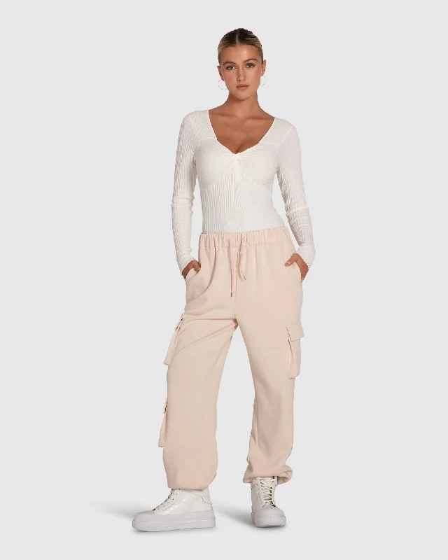 Weekend Savings Bonanza Perfect Match Cargo Trackpants - Blush