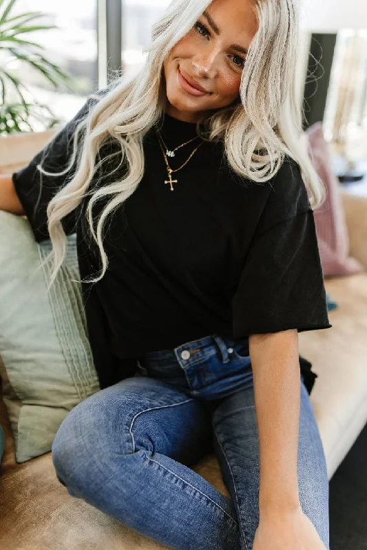 Weekend Offers You Can't Ignore Boyfriend Tee - Blackbird