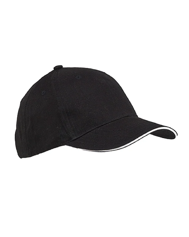 Big Accessories Sandwich Bill Baseball Cap | Black/ White