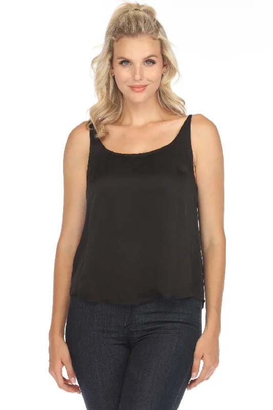 Fantastic Offers Johnny Was Jade Black Khay Viscose Cami Top L10824 Boho Chic *