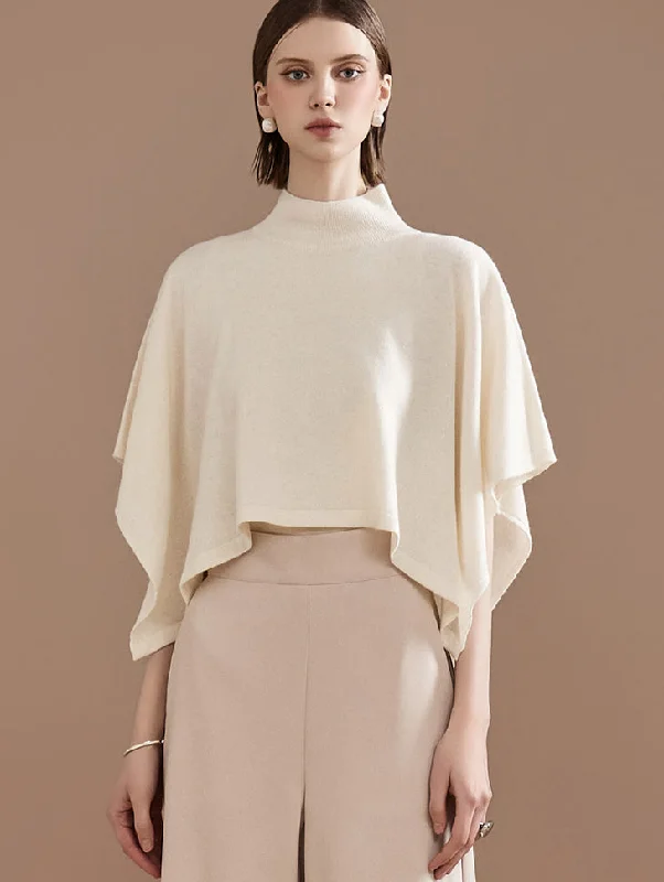 Super Savings E3292 Wool Unbalance Cape Knit