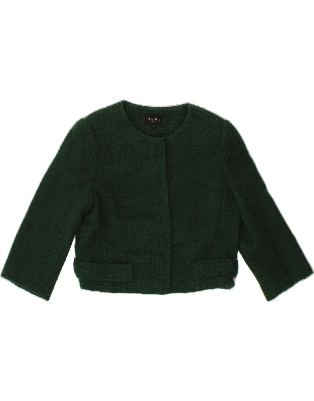 Weekend Bargains to Indulge In HOBBS Womens Crop Blazer Jacket UK 12 Medium Green Wool
