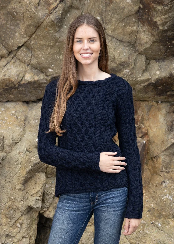 Best Choice Women's Lambay Aran Sweater | Navy