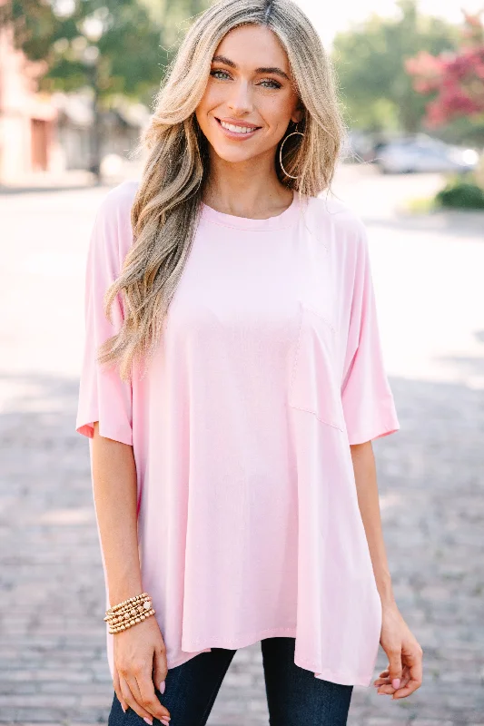 Weekend Discounts to Love On Your Time Pink Oversized Top