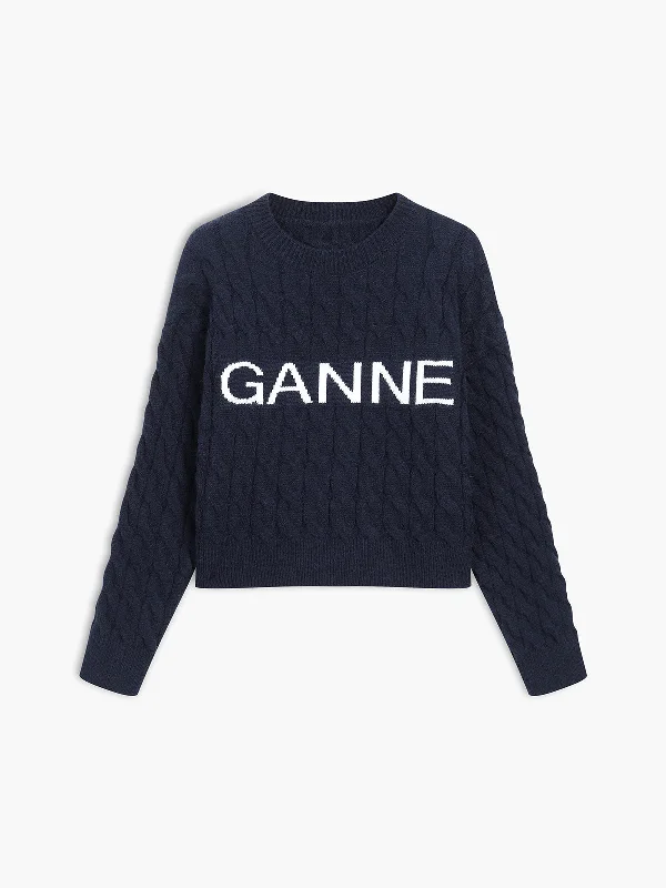 Extra Discounts Ganne Cable Graceful Knit Sweater
