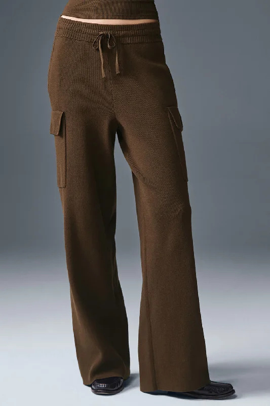 Weekend-Only Price Drops Scholar Knit High-Waist Cargo Pant - Espresso
