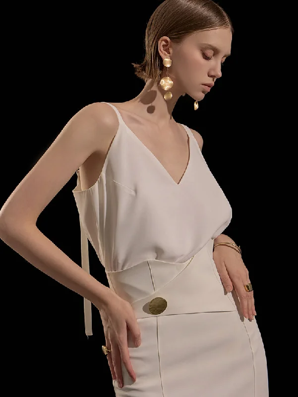 Today's Deal B9159 V-neck Sleeveless Blouse