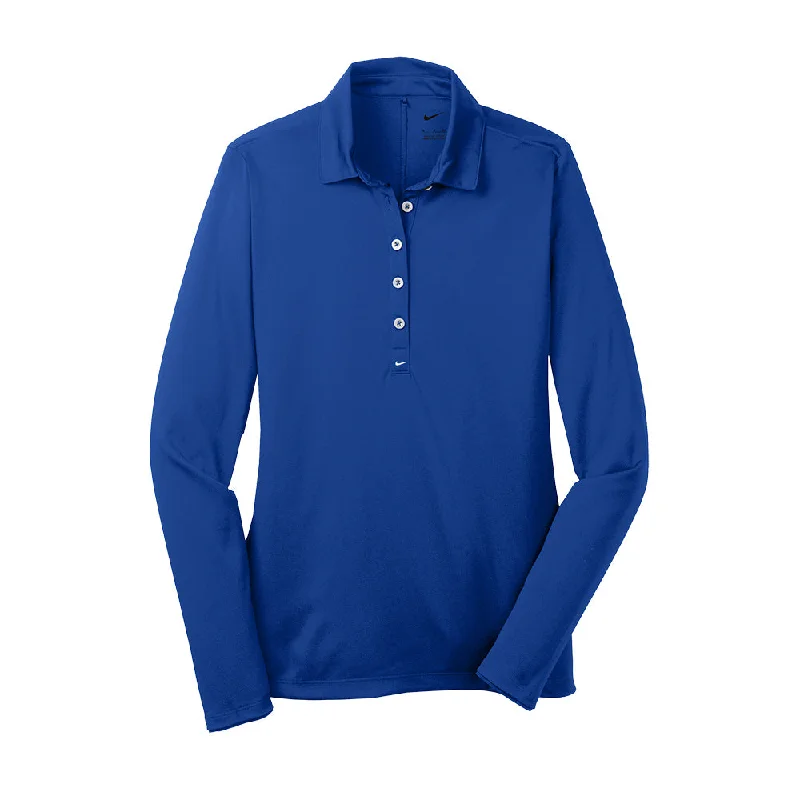 Great Deal Nike Ladies Long Sleeve Dri-FIT Stretch Tech Polo Brand Logo
