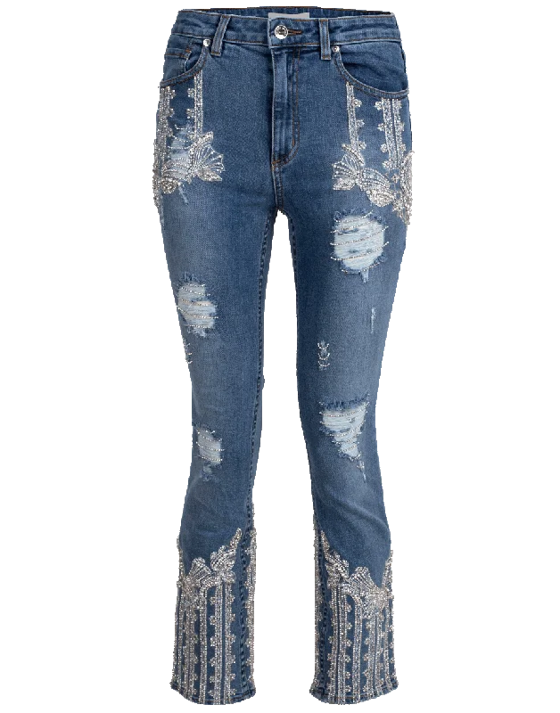 Stock Clearance Diamonte Stove Pipe Pant