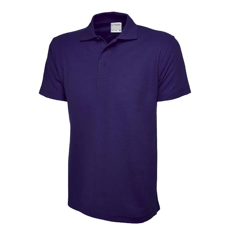 Hurry Up Uneek Men's Ultra Cotton Poloshirt Purple