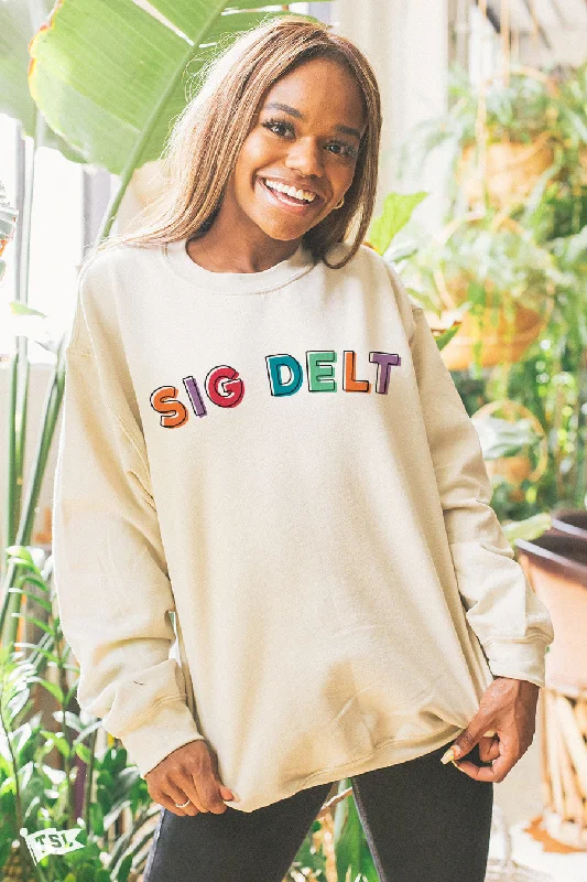 Limited Stock Sigma Delta Tau Stencil Crewneck