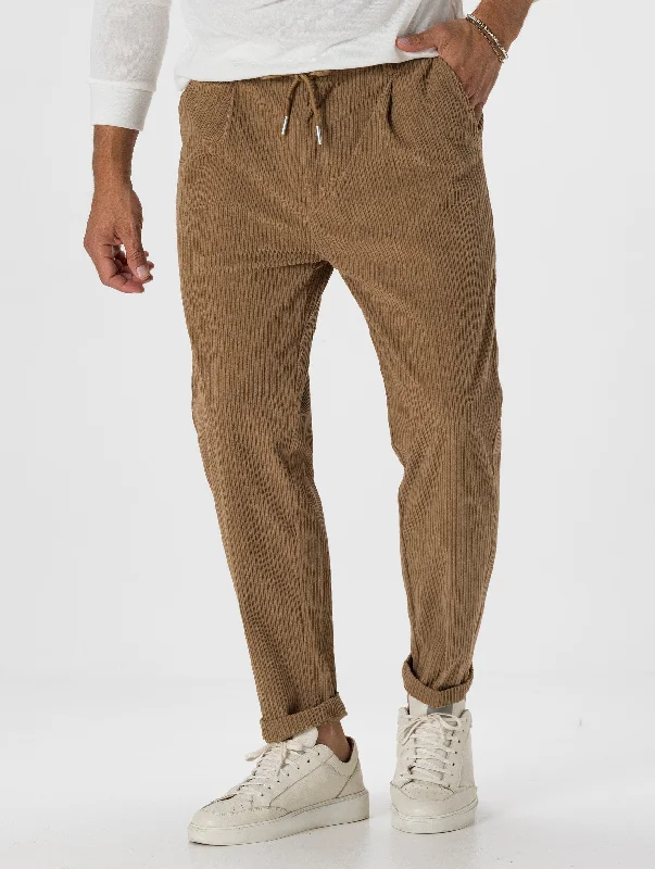 RHYS VELVET PANTS IN CAMEL