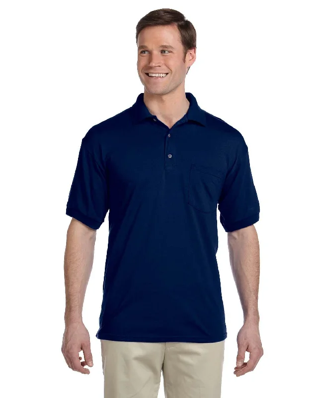 Gildan DryBlend 50/50 Jersey Knit Pocket Polo Shirt | Navy