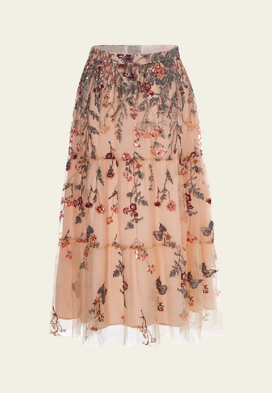 Great Deals Fantasy Forest Embroidered Mesh Skirt