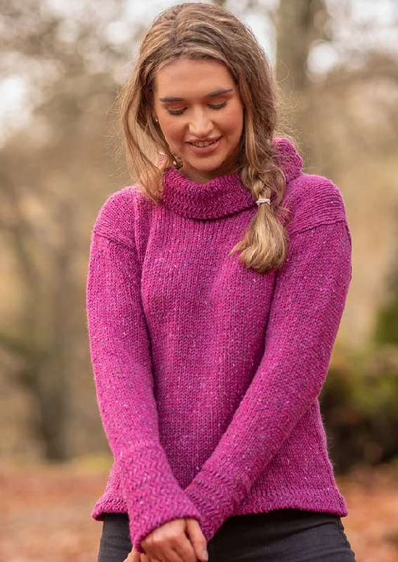 Price Slash Ladies Wool Tunic Sweater | Tara Pink