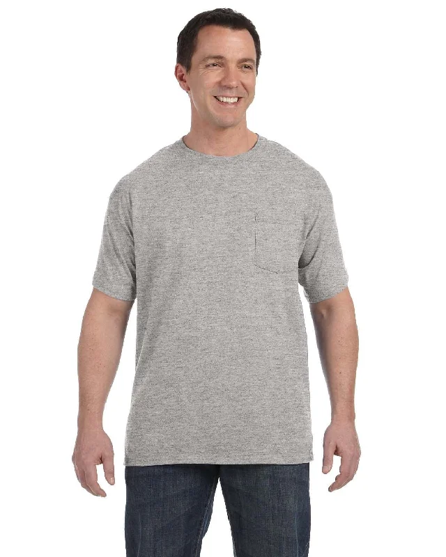 Hanes Authentic-T Pocket T-Shirt | Light Steel