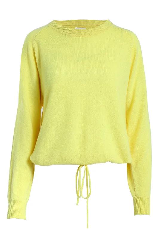 Weekend Specials to Relish Minnie Rose Cashmere Crew Sweater with Drawstring
