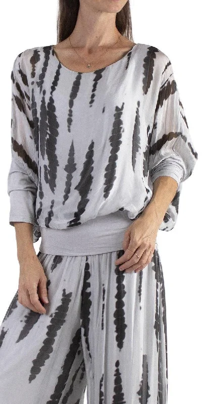 Deal Explosion Daphna Stripe Tie-Dye Blouse