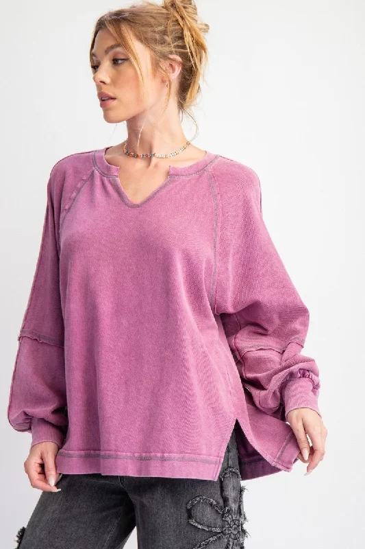 Take Advantage Knit Mineral Washed Top