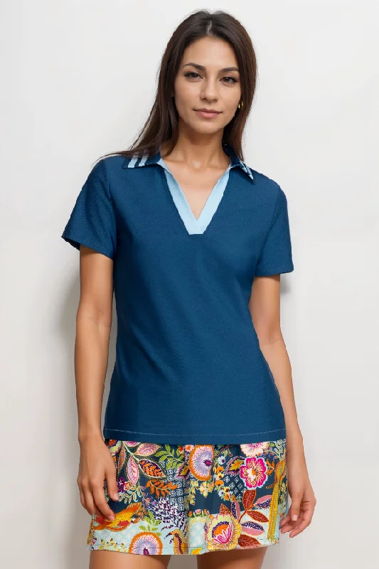 Savings Bonanza Johnny Was Bee Active Basic Polo A1324 Boho Chic
