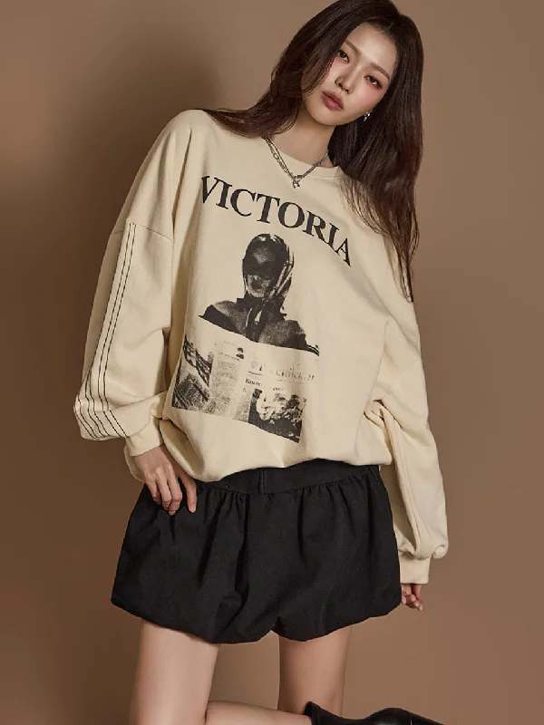 Weekend Discounts Worth Grabbing E3553 Printed Sweatshirt