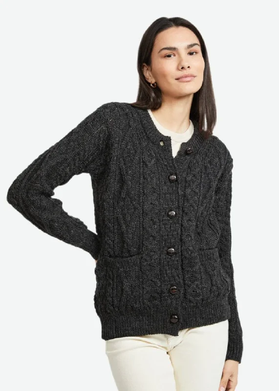 Sale Event Inagh Ladies Aran Cardigan | Charcoal
