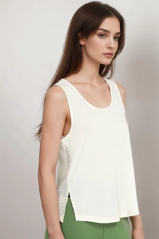 Super Savings Johnny Was Calme Effect Mesh Contrast Tank O13022 Boho Chic *