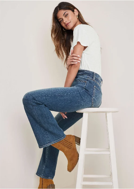 Weekend Bargains to Cherish Penelope Modern Flare Jeans - Medium Wash
