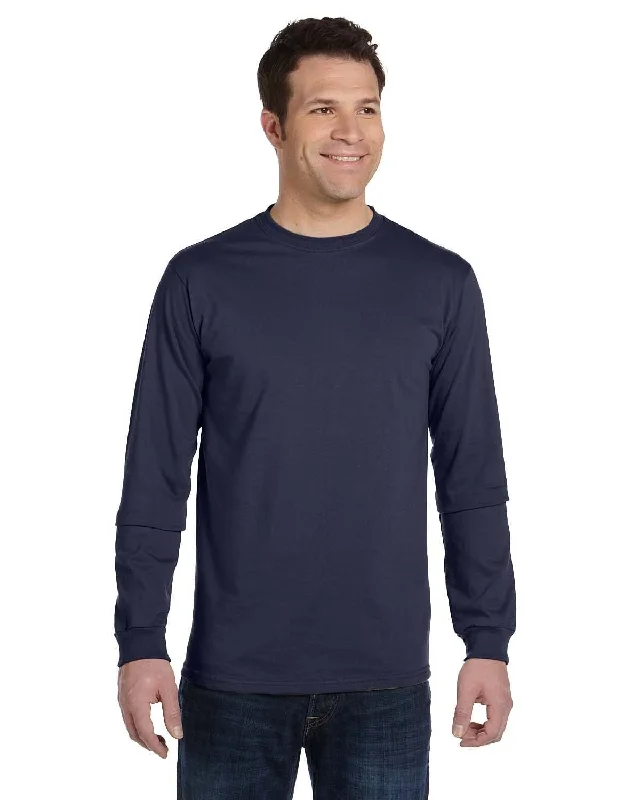 Econscious Mens 100% Organic Cotton Classic Long Sleeve T-Shirt | Pacific